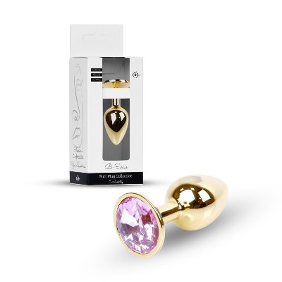 Анальна пробка - Jewellery Gold Plug Light Pink