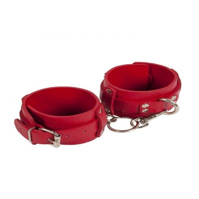 Наручники Leather Dominant Hand Cuffs Red