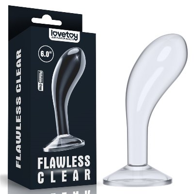 Анальна пробка - Flawless Clear Prostate Plug 6" Clear