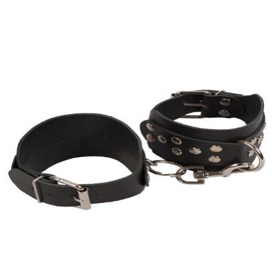Кайдани на щиколотки Leather Leg Cuffs Black
