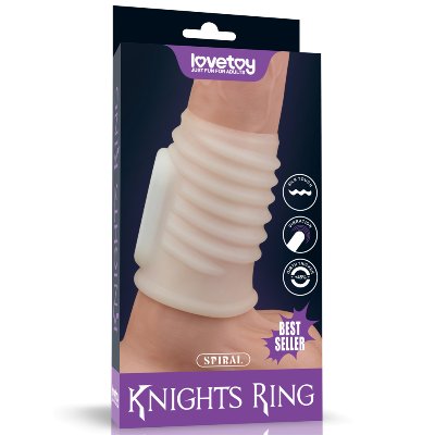 Насадка на член - Vibrating Spiral Knights Ring White