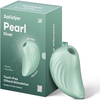Вакуумний кліторальний вібратор - Satisfyer Pearl Diver Mint