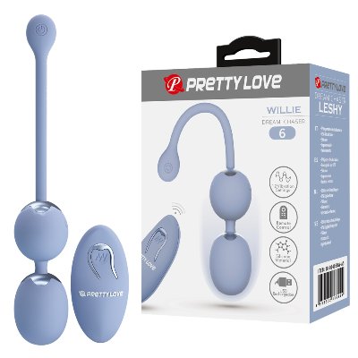 Вагінальні віброкульки - Pretty Love Willie Vibrating Kegel Balls Light Blue