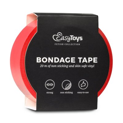 Бондажна стрічка - EasyToys Fetish Collection Red Bondage Tape 20 м