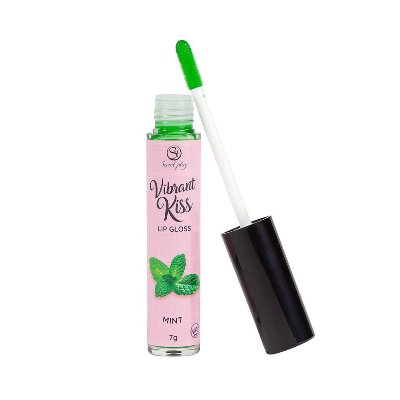 Блиск для губ з ефектом вібрації - Secret Play Mint Lip Gloss Vibrant Kiss