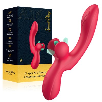 Вібратор - Erospace Sweet Play G-Spot & Critoral Flappinng Vibrator A16
