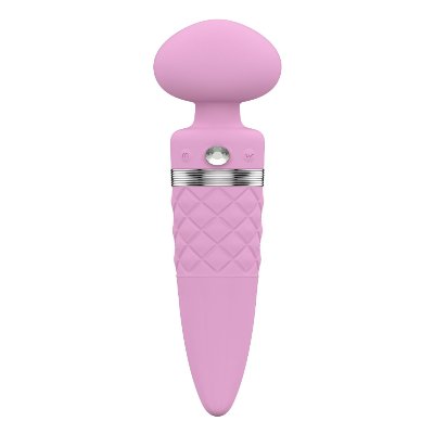 Вібромасажер 2в1 PILLOW TALK - Sultry Pink, класичний масажер і вібратор з ротацією, підігрів