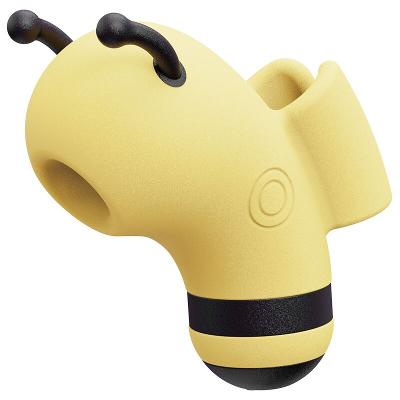 Вакуумний стимулятор із мікрострумами KISSTOY Beebe Yellow, на палець