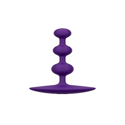 Анальне намисто Romp Amp Dark Purple, силікон, макс. діаметр 2,6 см