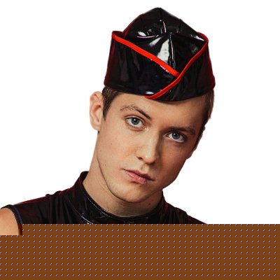 Лакована чоловіча пілотка D&A