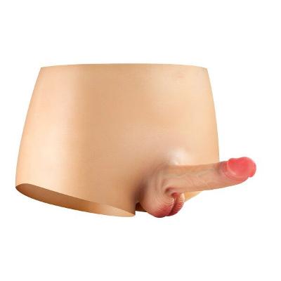 Силіконові трусики з фалоімітатором Real Body Real Manly, S/M, суцільна конструкція, для неї