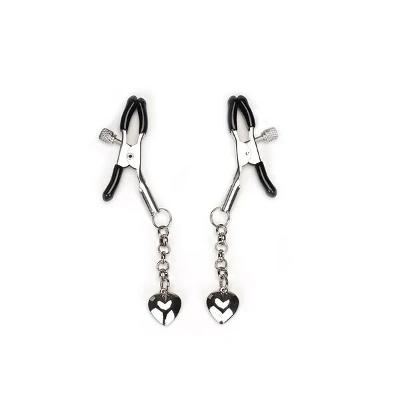 Затискачі для сосків Liebe Seele Solid Heart Nipple Clamps Silver