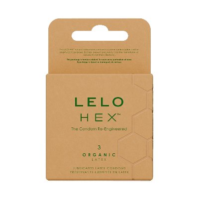 Презервативи LELO HEX Condoms Organic 3 Pack, тонкі та суперміцні