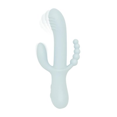 Вібратор-кролик Good Vibes Only - SAGE Triple Stimulation Vibe Soft Silicone - Blue