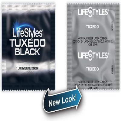 Презерватив черный 1 шт LIFESTYLES TUXEDO Black (упаковка может отличаться цветом и рисунком)