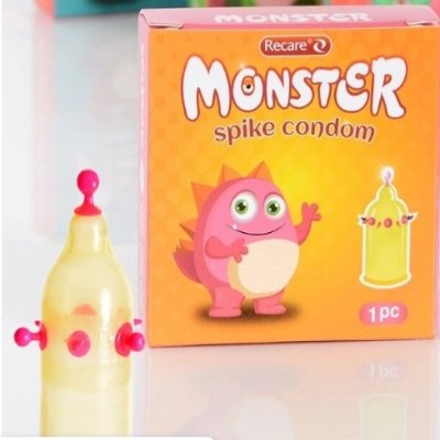 Презерватив Recare MONSTER Pink+Yellow Snick (1шт)