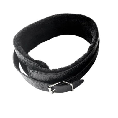 БДСМ ошейник «Soft hugs», цвет черный