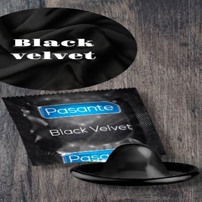 Презервативы Pasante Black Velvet черные (по 1 шт)