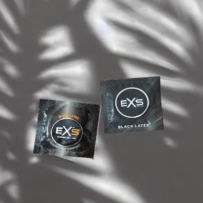 Презервативы EXS Black Latex Condoms (по 1шт) (упаковка может отличаться цветом и рисунком)