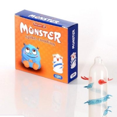 Презерватив Recare MONSTER Red+Blue Zib (1шт)