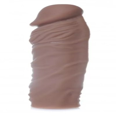 Насадка на член с реалестичными венами и складками 195 мм  Brown