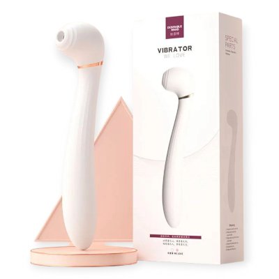 Вибромассажёр вакуум и вибрация "Desirable wand", 10 режимов цвет белый