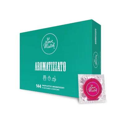 Цветные ароматизированные презервативы Love Match - Arromatizato, strawberry (по 1 шт)