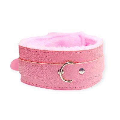 БДСМ ошейник «Soft hugs», цвет розовый