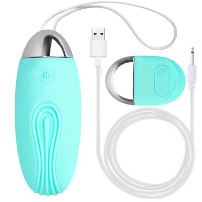 Виброяйцо вагинальное с пультом ДУ  "Little Whale", мятный 10 режимов вибрации