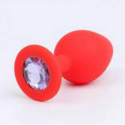 Анальная пробка, Red Silicone, Dimond M
