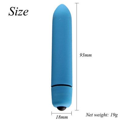 Компактный мини вибратор, ВиброПуля с 10 режимами вибрации голубой