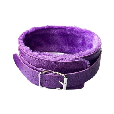 БДСМ ошейник «Soft hugs», цвет фиолетовый