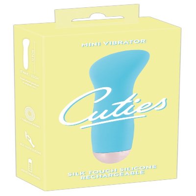 Синий мини вибромассажер Cuties Mini Vibrator с 7 различными вибрационными режимами