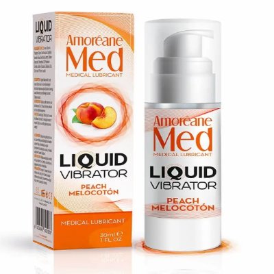 Стимулирующий лубрикант от Amoreane Med: Liquid vibrator - Peach ( жидкий вибратор ), 30 ml