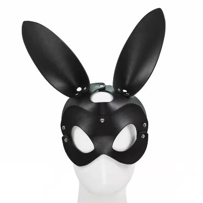 Маска зайчик БДСМ "Black rabbit", цвет чёрный