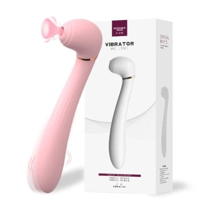 Вибромассажёр вакуум и вибрация "Desirable wand", 10 режимов, цвет розовый