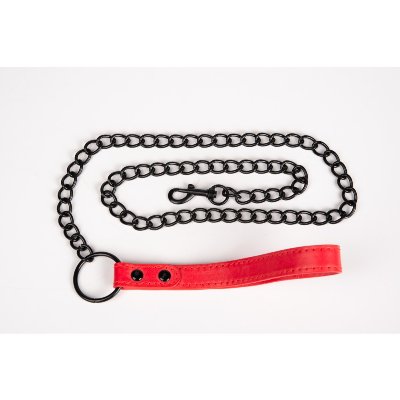 ПОВОДОК НА ЦЕПОЧКЕ цвет красный