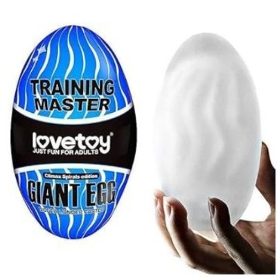 Мастурбатор LoveToy Traning Master Giant Egg Masturbator Blue без вибрации