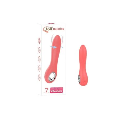 Вагинальный вибратор "Magician", кораловый, 7 режимов вибрации, 2 ротации