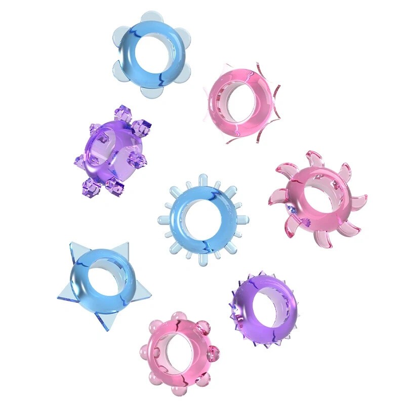 Кольцо для эрекции MELEON Delay Rings, эластичное кольцо для продления полового акта