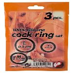 Ерекційні кільця - Silicone Cock Ring Set, 3 шт. - мініатюра 1