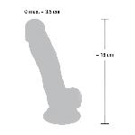 Фалоімітатор - Medical Silicone Dildo, 18 см - мініатюра 7