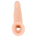 Подовжуюча насадка - Nature Skin Penis Sleeve With Extension - мініатюра 3