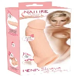Подовжуюча насадка - Nature Skin Penis Sleeve With Extension - мініатюра 1