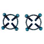 Затискачі для сосків - Bad Kitty Nipple Jewellery Blue - мініатюра 2