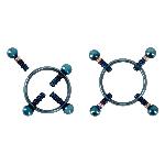 Затискачі для сосків - Bad Kitty Nipple Jewellery Blue - мініатюра 5
