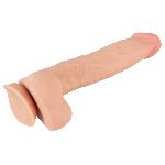 Фалоімітатор - Nature Skin Dildo With Movable Skin, 25 см - мініатюра 5