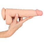 Фалоімітатор - Nature Skin Dildo With Movable Skin, 25 см - мініатюра 7