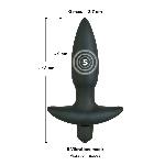 Анальна пробка - Black Velvet Vibrating Plug Small - мініатюра 5