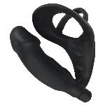 Ерекційне кільце з анальною пробкою - Black Velvets Ring & Vibro Plug - мініатюра 4